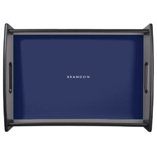 Personalized Gifts For Men Blue Large Serving Tray
