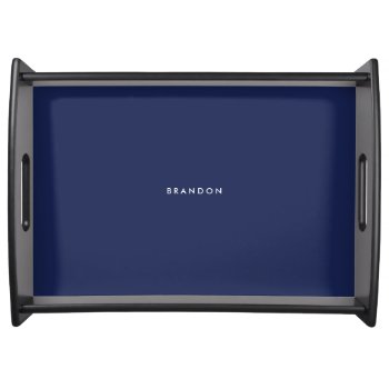 Personalized Gifts For Men Blue Large Serving Tray by online_store at Zazzle
