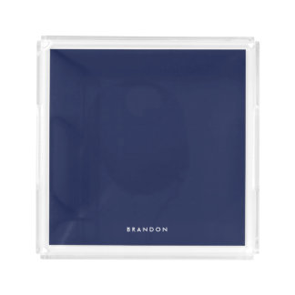 Personalized Gifts For Men Blue Small Serving Tray
