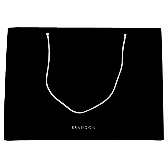 Personalized Gifts For Men Large Black Gift Bags (Front)