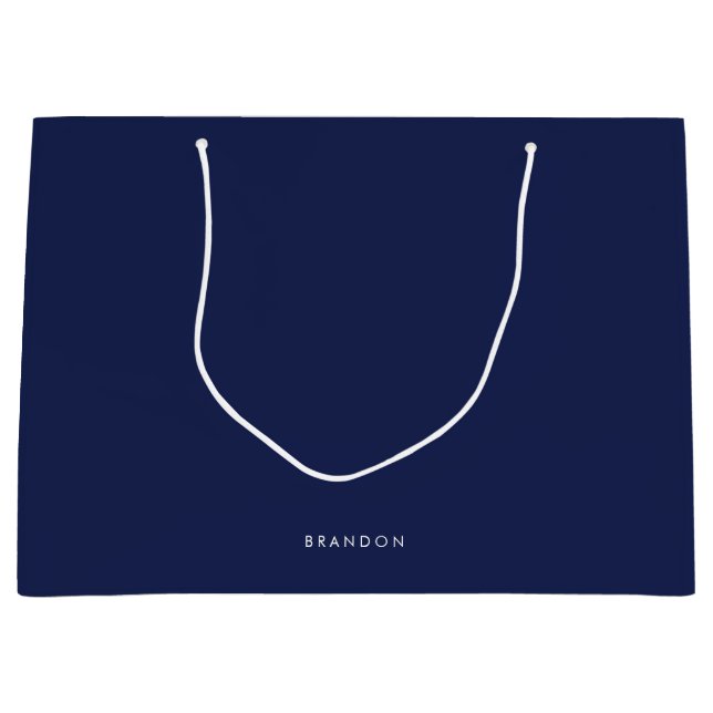Personalized Gifts For Men Large Blue Gift Bags (Front)