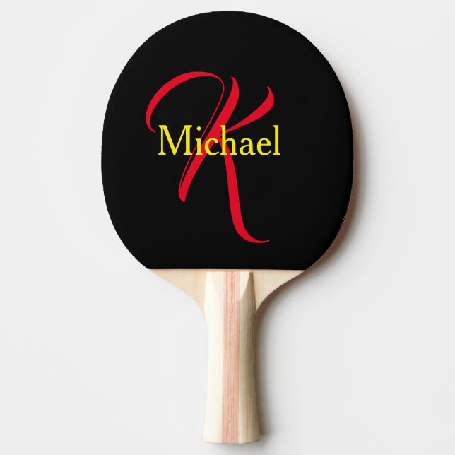Personalized Gifts For Men - Monogrammed Ping Pong Paddle (Front)