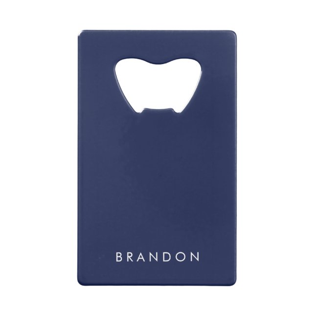 Personalized Gifts For Men Navy Blue Bottle Opener (Back)
