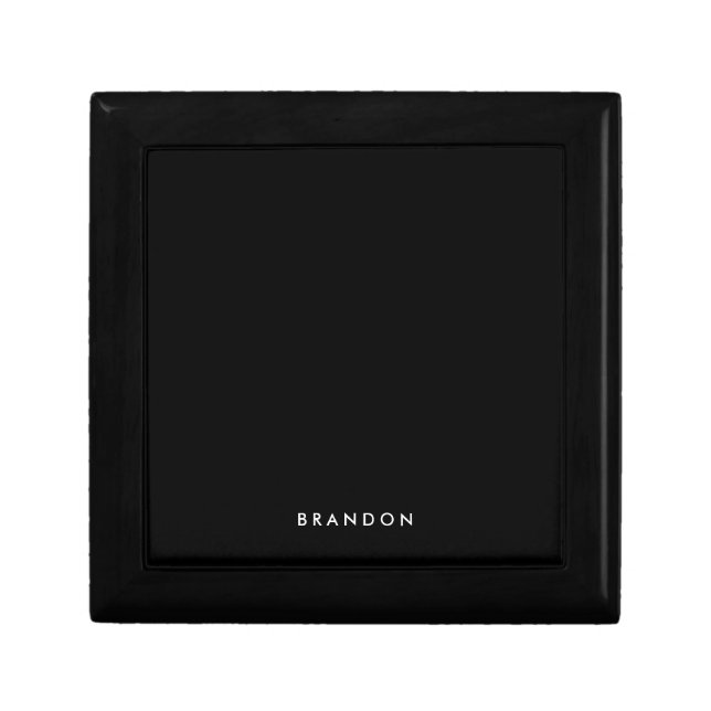 Personalized Gifts For Men Small Black Gift Box (Front)