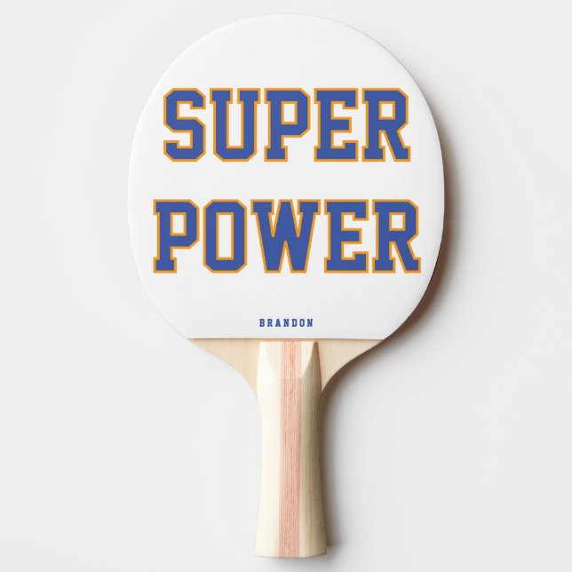 Personalized Gifts For Men White Ping Pong Paddle (Front)