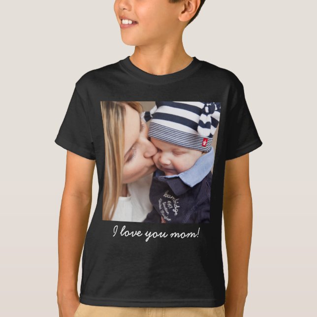 Personalized Gifts For Mom Add Your Photo And Text T-Shirt (Front)