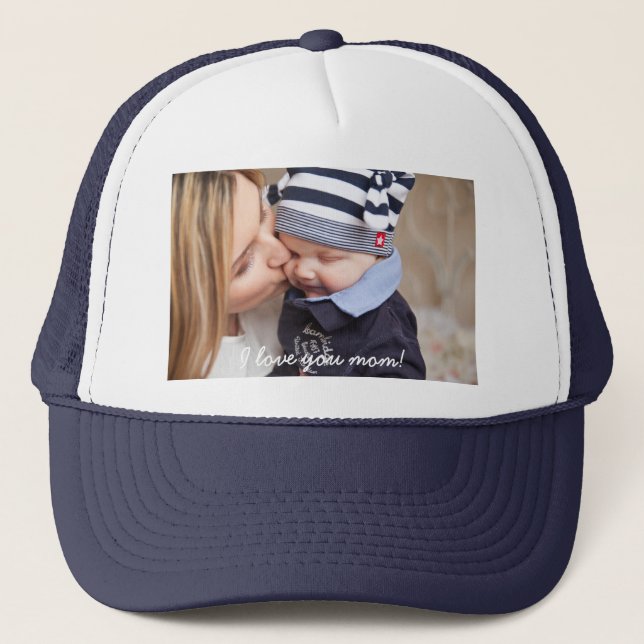 Personalized Gifts For Mom Add Your Photo And Text Trucker Hat (Front)