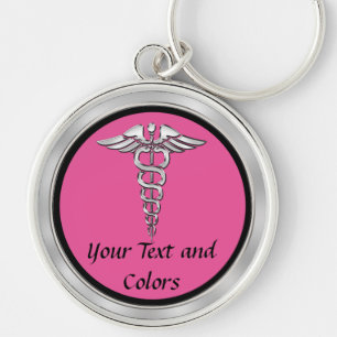 Personalized Gifts for Nurses in Your COLORS, TEXT Keychain