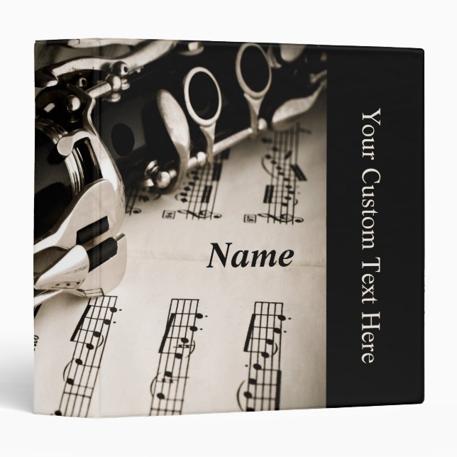 Personalized Gifts for Oboists Clarinetists Binder (Front/Spine)