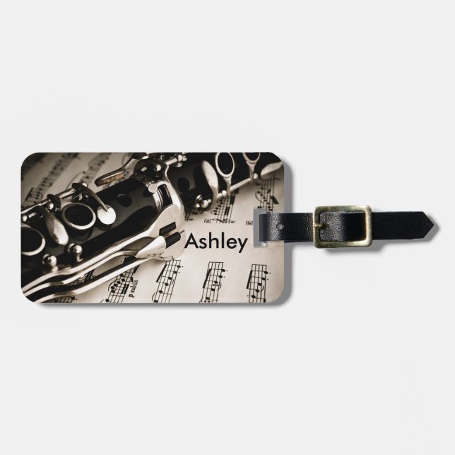Personalized Gifts for Oboists Clarinetists Luggage Tag (Front Horizontal)