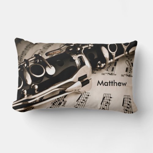 Personalized Gifts for Oboists Clarinetists Lumbar Pillow
