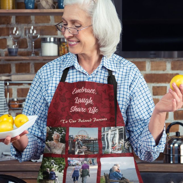 Personalized Gifts for Older Parents Couples Red Apron (Gifts for Older Parents Couples)