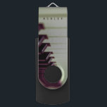 Personalized Gifts for Pianist Flash Drive<br><div class="desc">Elegant vintage style photography piano keys personalized name/initial/monogram USB Swivel Flash Drive for music lovers. To change the text,  use the personalize option. For more extensive text changes such as changes to the font,  font color,  or text layout,  choose the customize option.</div>