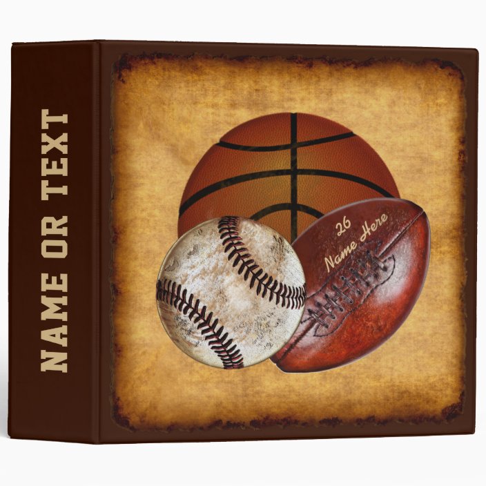 Sports 3-Ring Binder Personalized
