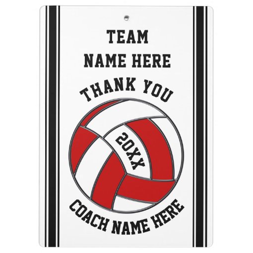 Personalized Gifts for Volleyball Coaches Clipboard Zazzle