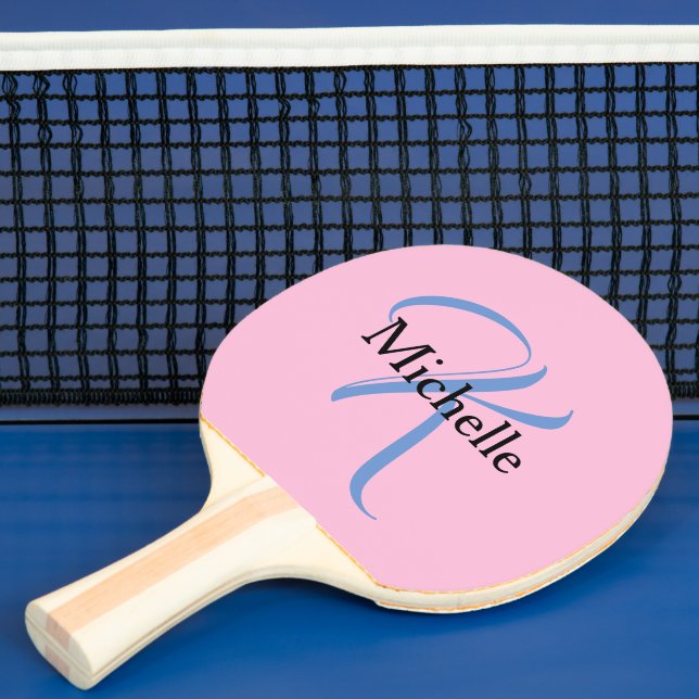 Personalized Gifts For Women - Monogram Pink Ping Pong Paddle (Insitu)