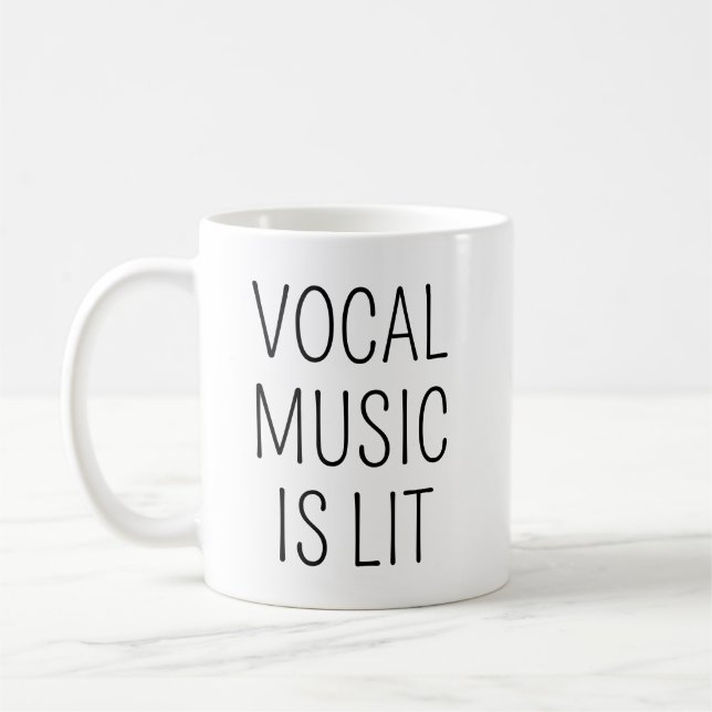 Personalized Gifts, Funny Coffee Mug Vocal Music I (Left)