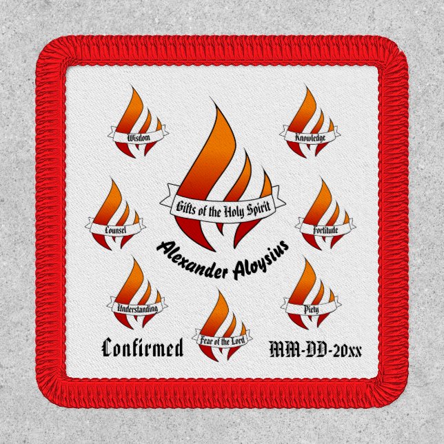 Personalized Gifts of the Holy Spirit Confirmation Patch (Front)
