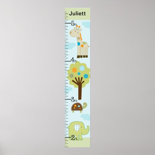 Personalized Giggle Gang Animals Growth Chart