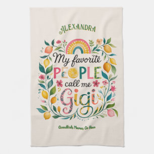 ❤️Personalized GIGI Gifts Add Grandkids Names Kitchen Towel