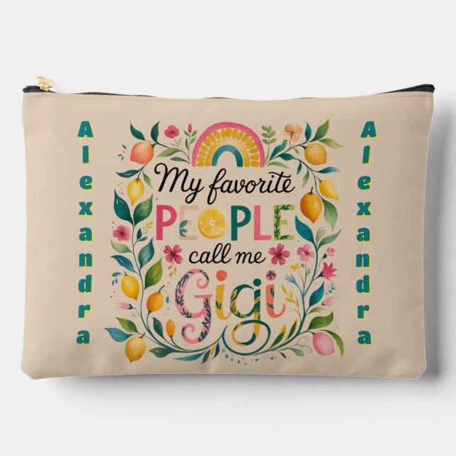 ❤️Personalized GIGI Gifts Mothers Day Birthday  Accessory Pouch (Front)