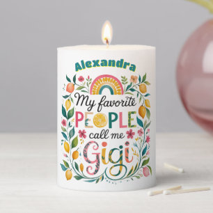 ❤️Personalized GIGI Gifts Mothers Day Birthday Pillar Candle