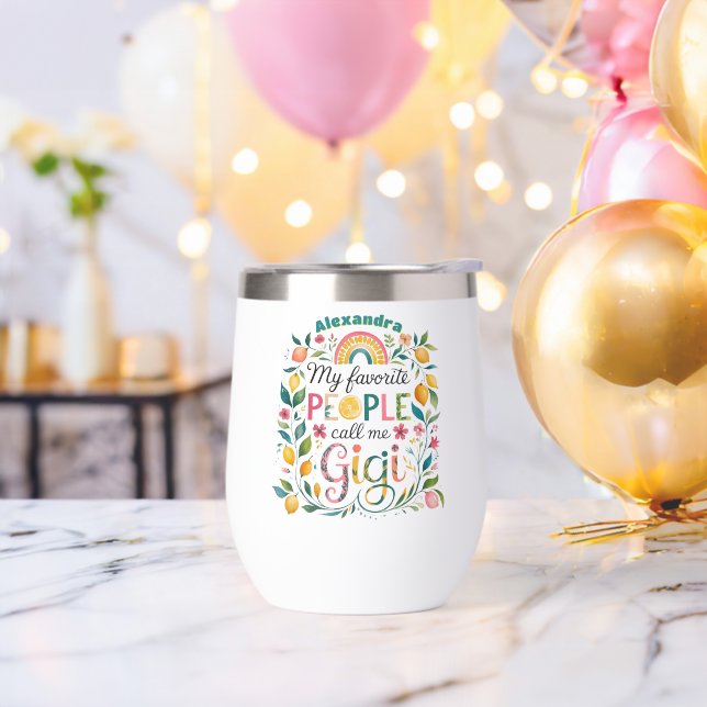 ❤️Personalized GIGI Gifts Mothers Day Birthday  Thermal Wine Tumbler (Bachelor Party)