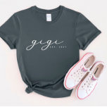 Personalized Gigi Grandma T-shirt at Zazzle
