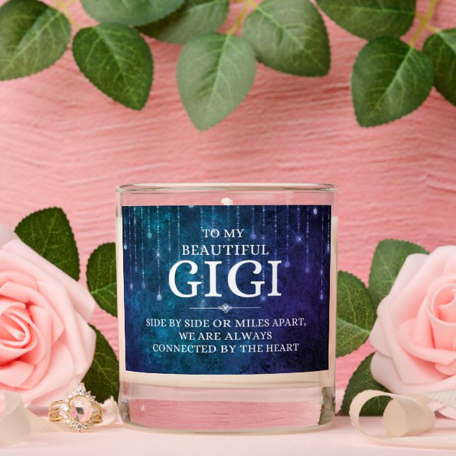 Personalized Gigi Long Distance Message Christmas Scented Candle (Wedding)