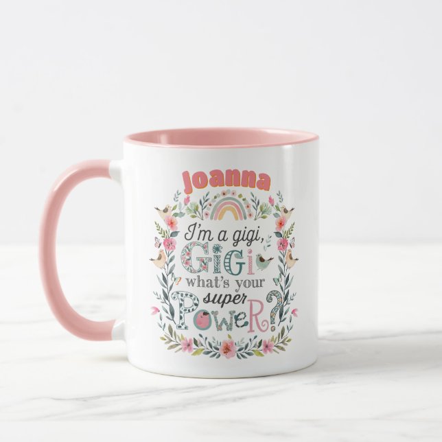 Personalized GIGI Mothers Day Birthday Christmas Mug (Left)