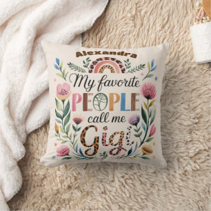 ❤️Personalized GIGI Mothers Day Birthday Christmas Throw Pillow