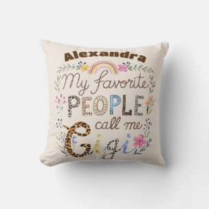 ❤️Personalized GIGI Mothers Day Birthday Christmas Throw Pillow