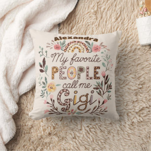 ❤️Personalized GIGI Mothers Day Birthday Christmas Throw Pillow