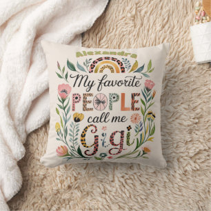 ❤️Personalized GIGI Mothers Day Birthday Christmas Throw Pillow