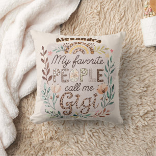 ❤️Personalized GIGI Mothers Day Birthday Christmas Throw Pillow