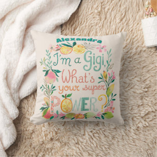❤️Personalized GIGI Mothers Day Birthday Christmas Throw Pillow