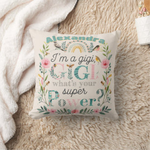 ❤️Personalized GIGI Mothers Day Birthday Christmas Throw Pillow