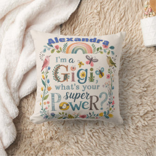❤️Personalized GIGI Mothers Day Birthday Christmas Throw Pillow