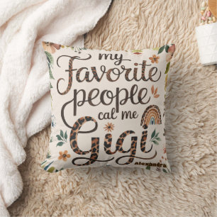 ❤️Personalized GIGI Mothers Day Birthday Christmas Throw Pillow