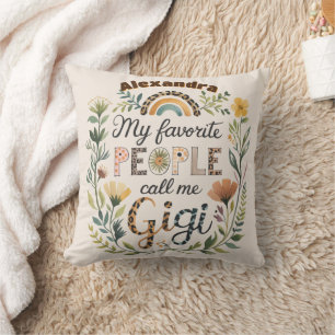 ❤️Personalized GIGI Mothers Day Birthday Christmas Throw Pillow