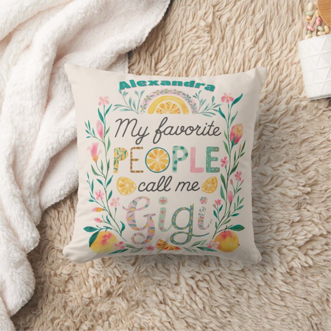 ❤️Personalized GIGI Mothers Day Birthday Christmas Throw Pillow (Blanket)