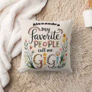 ❤️Personalized GIGI Mothers Day Birthday Christmas Throw Pillow