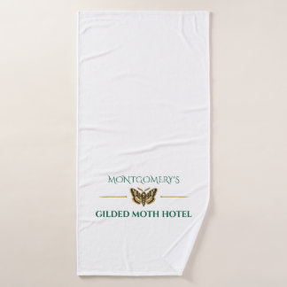 Personalized Gilded Moth Hotel Art Deco Bath Towel