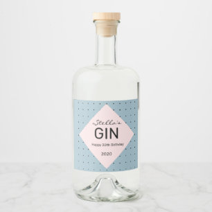 personalized gin bottle label