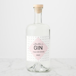 personalized gin bottle label