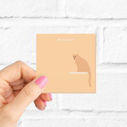 Personalized Ginger Cat Orange Sticky Notes