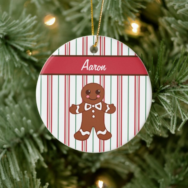 Personalized Gingerbread Boy Ornament (Tree)