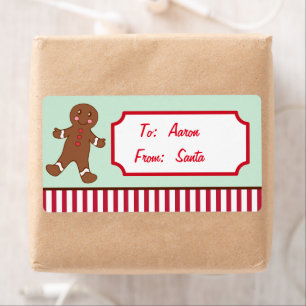 Personalized Gingerbread Christmas Gift Tags