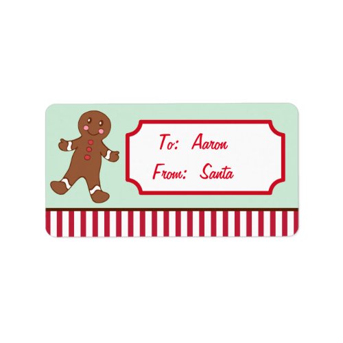 Personalized Gingerbread Christmas Gift Tags