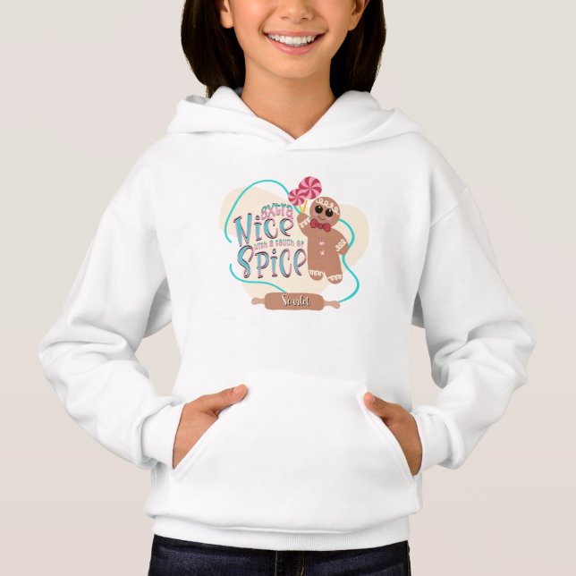 Personalized Gingerbread Christmas Hoodie (Front)